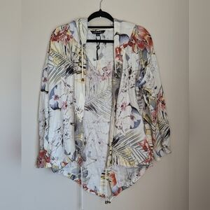 Charlie B Floral Hoodie Jacket Size M